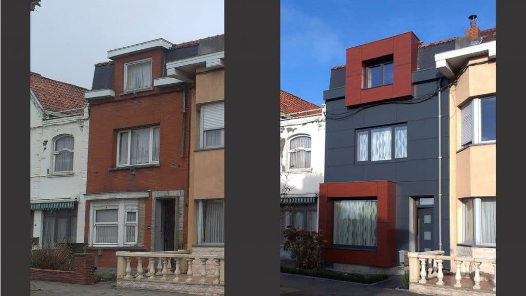 Transformation façade Mouscron