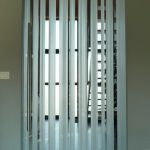 Verre sable - Bande verticale recto verso façon code barre